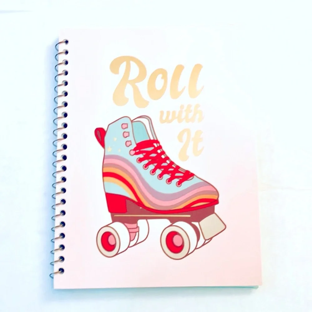 Roll With It Roller-skate Journal Notebook